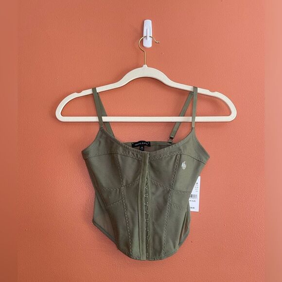 NWT Pacsun KENDALL & KYLIE Moto Corset Top Womens Size XS - Picture 4 of 7